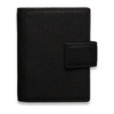 Edles Ringbuch Rindleder Druckknopfverschluss Rindnappa schwarz